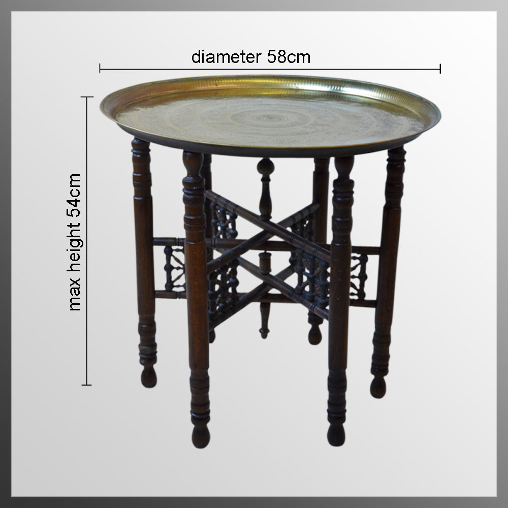 Antique Berber Benares Brass Tray Table Antiques Atlas