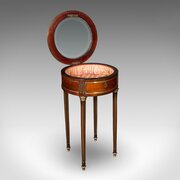 Antique Bijouterie Table, French Kingwood, Brass