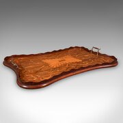 Antique Butlers Serving Tray, English Tea Platter