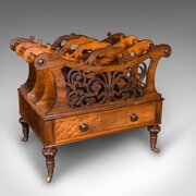 Antique Canterbury, English, Magazine Rack, 1835