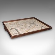 Antique Cartographers Serving Tray, English, Map