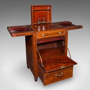 Antique Cocktail Cabinet, English, Walnut, Dry Bar