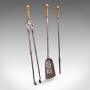 Antique Companion Set, Three Fireside Tools, Poker
