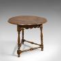 Antique Cricket Table, English, Oak, Drop Leaf