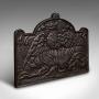 Antique Decorative Fire Back, English, c.1900