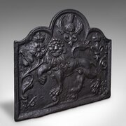 Antique Decorative Fire Back, English, Fireplace