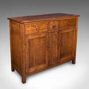 Antique Dining Cabinet, English Oak, Sideboard