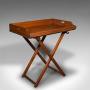 Antique Drop Front Butlers Stand, English Tray