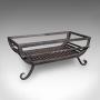 Antique Fire Basket, English, Cast Iron Fireplace