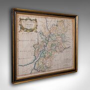 Antique Gloucestershire Map, Atlas, English