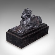 Antique Guardian Lion Door Keeper, English, Iron