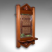 Antique Hallway Mirror, English, Walnut, Glass