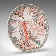 Antique Imari Fruit Plate, Japanese, Meiji Ceramic
