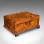 Antique Keepsake Case, English, Burr Walnut, Box