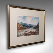 Antique Loch Landscape Painting, Scottish, Art