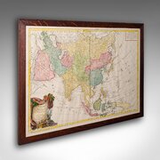 Antique Map Of Asia, French, Framed, Atlas, C.1800