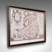 Antique Map Of Wales, Belgian, Framed, C.1592