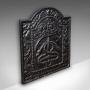Antique Maritime Fire Back, English, Cast Iron