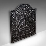 Antique Maritime Fire Back, English, Cast Iron