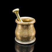 Antique Mortar & Pestle, English, Bronze, Kitchen