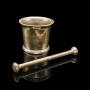 Antique Mortar and Pestle Set, English, Bronze