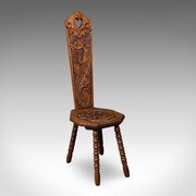 Antique Pembrokeshire Spinning Chair, Welsh, Oak