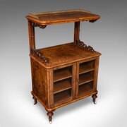 Antique Pianists Lounge Server, English, Walnut