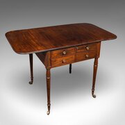 Antique Readers Table, English, Pembroke, Side Table 