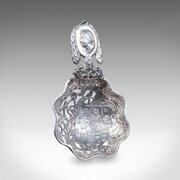Antique Sugar Casting Spoon, Dutch, Silver, Sifter