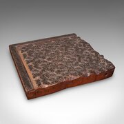Antique Wallpaper Printing Block, English, Carved