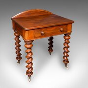 Antique Writing Desk, English Side Table, C.1890