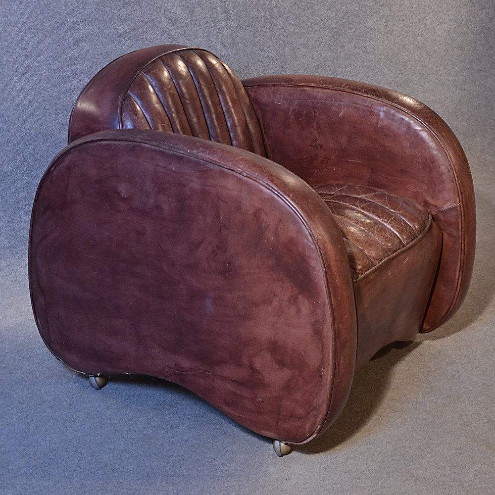 Antiques Atlas Art Deco Leather Armchair Vintage Club Easy Chair Club Chairs Art Deco Leather
