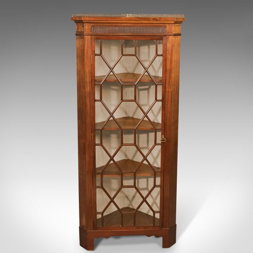 Edwardian Antique Glazed Display Corner Cabinet E Antiques Atlas
