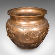 Large Antique Jardinière, Japanese Bronze, Planter