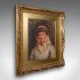 Large Antique Portrait, English, Watercolour