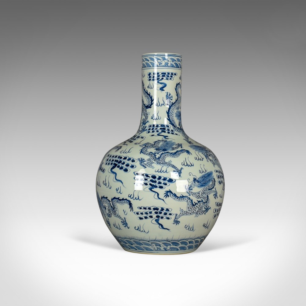 Antiques Atlas Large Vintage Chinese Bottle Vase, Oriental