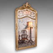 Large Vintage Pier Mirror, French, Giltwood