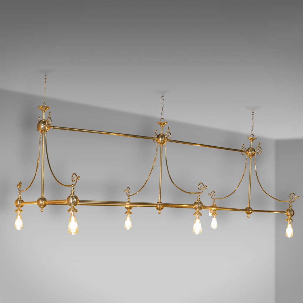 Antiques Atlas Large Vintage Suspended Billiards Light, English