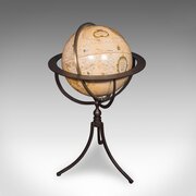 Late Vintage Tripod Globe, American, Steel, Paper
