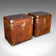 Pair, Late Vintage Officers Campaign Luggage Case