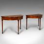 Pair Of Antique Demi Lune Side Tables, English