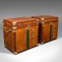 Pair Of Vintage Officers Campaign Luggage Cases