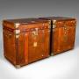 Pair Of Vintage Officers Campaign Luggage 