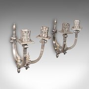 Pair Of Antique Candle Sconces, French, Wall Light