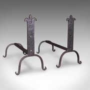 Pair of Antique Fire Dogs English Andirons