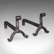 Pair of Antique Firedogs English Estate Made
