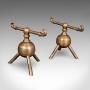 Pair of Antique Fireside Tool Rests, Aesthetic