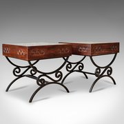 Pair Of Vintage Asian Side Tables, Teak,Late C20th