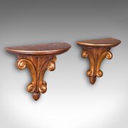 Pair of Vintage Decorative Wall Brackets English