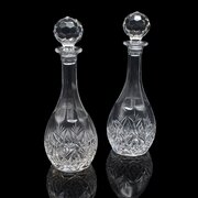 Pair Of Vintage Spirit Decanters, English